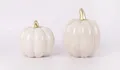 Dekofigur Kürbis Keramik Ø 13 x 13 cm off white  Figur