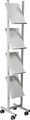 helit H6813399 - Prospektregal „the rolling show“ 4 x DIN A4, silber