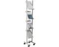 HELIT Stehsammler Prospektregal 4x A4 260x1580x390mm 4 Fächer Metall silber