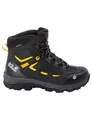 Jack Wolfskin Unisex Kinder Vojo Texapore Mid K, Black / Burly Yellow, 28 EU