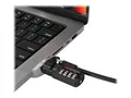 Compulocks Ledge Lock Adapter for MacBook Pro 16" M1, M2 & M3 with Combination Cable Lock - Sicherheitsschlossadapter - mit Kombinationsschloss - für Apple MacBook Pro 16 (M1, M2)