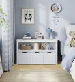 VASAGLE Kinderregal, Bücherregal Kinder, Spielzeugregal, mit Rollen, 30 x 102 x 60 cm