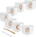 Meinl Sonic Energy PCSBSETCHA Planetary Tuned Crystal Singing Bowl Chakra Set 7-teilig