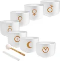 Meinl Sonic Energy Planetary Tuned Crystal Singing Bowl Chakra Set 7-teilig