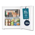 Stolthoff® Mini Gefrierschrank 32 L, Glasablage, 4-Sterne-Gefrierbox bis -18 °C, kompakter Tiefkühlschrank, leise 39 dB, manuelle Temperaturregelung, freistehend, Weiß