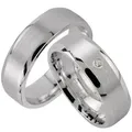 Trauringe123 Trauring Hochzeitsringe Verlobungsringe Trauringe Eheringe Partnerringe mit Stein, Silber 925, J25 48