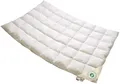 Vitaschlaf® Bio-Luxe-KBA TESTSIEGER W3 - Sommer Organic 100% GÄNSE Daunendecke Deutsche Qualität Downpass (155 x 220 cm)