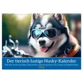 Der tierisch lustige Husky Kalender (Wandkalender 2026 DIN A3 quer) CALVENDO Monatskalender von Calvendo/ Peter Rübsamen - www.crazyartpics.com / Calv