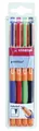 STABILO pointVisco Gelschreiber orange 0,5 mm, Schreibfarbe: farbsortiert, 4 St.
