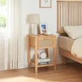 [en.casa] - Nachttisch Leirfjord 60x40x35 Cm Bambus Natur