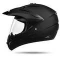 ATO Moto 801 GS War Matt Größe: M 57-58cm Enduro Helm mit Visier für Quad ATV Motocross Motorradhelm ECE 2205