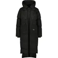 Alife & Kickin Winterjacke Damen RihannaAK A Steppjacke, Winterjacke, gefütterte Jacke Langer, warmer Wintermantel mit großer Kapuze und Fleece Innenfutter schwarz L