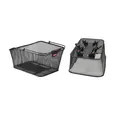 Klickfix Fahrrad Hinterradkorb City II 41x21x31cm Engmaschig Tragegriff Schwarz