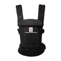 Ergobaby Adapt Babytrage für Neugeborene ab Geburt, 3-Positionen SoftFlex Mesh Ergonomische Babybauchtrage Rückentrage Baby-Tragetasche, Onyx Black