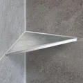 Dalsys Befliesbare Duschablage ohne Bohren 205mm x 205mm Silber Duschregal Ecke nachträglich einbaubar, Edelstahl korrosionsbeständig