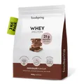 foodspring - Whey Protein Pulver Schokolade Vorteilspackung 2kg – Mit 21g Eiweiß zum Muskelaufbau, perfekte Löslichkeit, ultrafiltriert, reich an BCAAs & EAAs – vollmundiger & leckerer Geschmack