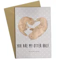 Mr. & Mrs. Panda Klappkarte Otter Herz - Geschenk, weihnachtskarten, babykarte, vatertagskarte, Hochzeitstag, hochzeitskarten, Seeotter, einladungskarten, Grußkarten, Jahrestag