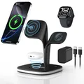 3 in 1 Ladestation für Apple Watch und iPhone mit Magsafe Ladegerät Magnetisc...
