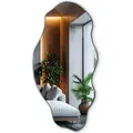 Tulup Spiegel Spiegel Form 40 cm x 80 cm Asymmetrischer Spiegel Hals-Spiegel Spiegel Organisch Spiegel Wandspiegel