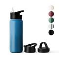 Trinkflasche Edelstahl 500ml Thermo Flasche Sport Isolierflasche Blau Vinsun
