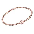 MATERIA Kugel Armband Damen Gold Rosegold Armkette 925 Silber vergoldet 17cm verstellbar mit Geschenk-Box SA-38