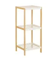 axentia Regal Beistellregal aus Bambus mit 3 Böden, 1-tlg., 2-stöckig, 34 x 80 x 33 cm