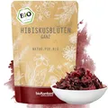 bioKontor – BIO Hibiskusblüten 250g – ganze Hibiskusblüten getrocknet – deutsche Handabfüllung – 100% natürlich aus biologischem Anbau – Hibiskustee lose bio – Hibiskus Tee – Hibiskusblütentee