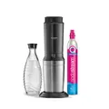 SodaStream Crystal 3.0 Trinkwassersprudler mit 1 Glaskaraffe schwarz, 1016411490