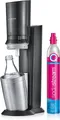 SodaStream Wassersprudler Crystal 3.0, (3 teilig, Quick Connect CO2-Zylinder und 1x Glaskaraffe 0,7 L)