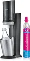 SodaStream Crystal 3.0 Titan Wassersprudler inkl. 1 CO2-Zylinder, 2 Glaskaraffen