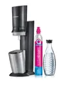 SodaStream Crystal 3.0 Wassersprudler Quick Connect Glaskaraffe 0,7l Schwarz