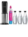 SodaStream Crystal 3.0 Trinkwassersprudler mit Co2 Zylinder und 3 x Glaskaraffe