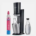 SodaStream Crystal 3.0 Titan Wassersprudler inkl. 1 CO2-Zylinder, 2 Glaskaraffen