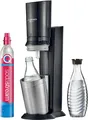 SodaStream Crystal 3.0 Titan Wassersprudler inkl. 1 CO2-Zylinder, 2 Glaskaraffen
