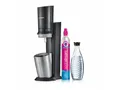 Sodastream Wassersprudler Crystal 3.0 titan Schwarz Glaskaraffe edelstahl