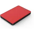 1TB Rot Externe tragbare Festplatte USB 3.0 super schnelle Übertragungsgeschw...
