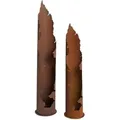 Estexo - Dekosäule Rostsäule Gartendeko 120 + 150 Cm Set Edelrost Säule Pflanzsäule Rost