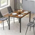 VASAGLE Esstisch, Küchentisch, 70 x 110 x 75 cm, Esszimmertisch - Braun