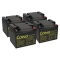 Akku Batterie Roller Elektromobil E-Scooter Geco 2 4x 12V 50Ah 48V AGM Blei Bleigel