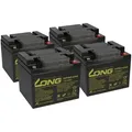 Akku Batterie Roller Elektromobil E-scooter Geco 2 4x 12v 50ah 48v Agm Blei Bleigel