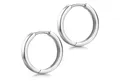 Materia Paar Creolen Damen Herren Silber Ø15mm SO-425, 925 Sterling Silber