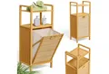 Casaria Wäschekorb (1 St), Badregal Stehend Bambus mit Wäschebox Wäschesammler Ablage Holz 40L