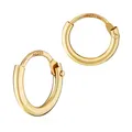 Paar 585 Echt Gold Herren Klapp Creole Ohrring Ohrschmuck Ohrhänger 9,0mm 1752
