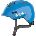 ABUS Kinderhelm Smiley 3.0 - Fahrradhelm mit tiefer Passform, kindergerechten Designs & Platz für einen Zopf - für Mädchen und Jungs - Blau Glä... - Blau