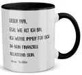 Papa Geschenk zum Vatertag von Tochter Vater Tasse Geburtstag Kaffeetasse Mann