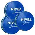 Nivea Feuchtigkeitscreme Creme Dose 3 x 250ml, 3-tlg., Reichhaltige Pflege für alle Hauttypen & jeden Tag
