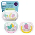 Philips Avent ultra air Schnuller – kiefergerecht geformtes Design, für Babys, 0–6 Monate, weicher, symmetrischer Silikonsauger, BPA-frei, mit Sterilisationsbehälter, 2er-Pack, SCF080/24