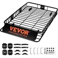 VEVOR Dachgepäckträger Korb Auto Dachkorb Universal 1630 x 990 x 152 mm, Dachgepäckträger Wanne 90 kg Tragfähigkeit Relingträger Fracht Gepäckablage Schwarz für Camping, Grillen, Autoreisen