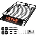 VEVOR Dachgepäckträger Korb Auto Dachkorb Universal 1630 x 990 x 152 mm, Dachgepäckträger Wanne 90 kg Tragfähigkeit Relingträger Fracht Gepä...