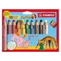 STABILO Buntstift Wasserfarbe & Wachsmalkreide woody 3 in 1,...